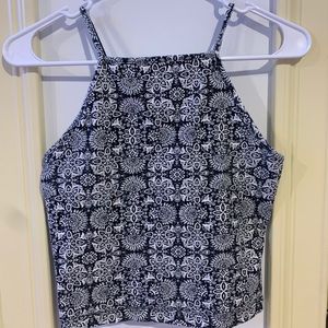 Black and White Halter Top